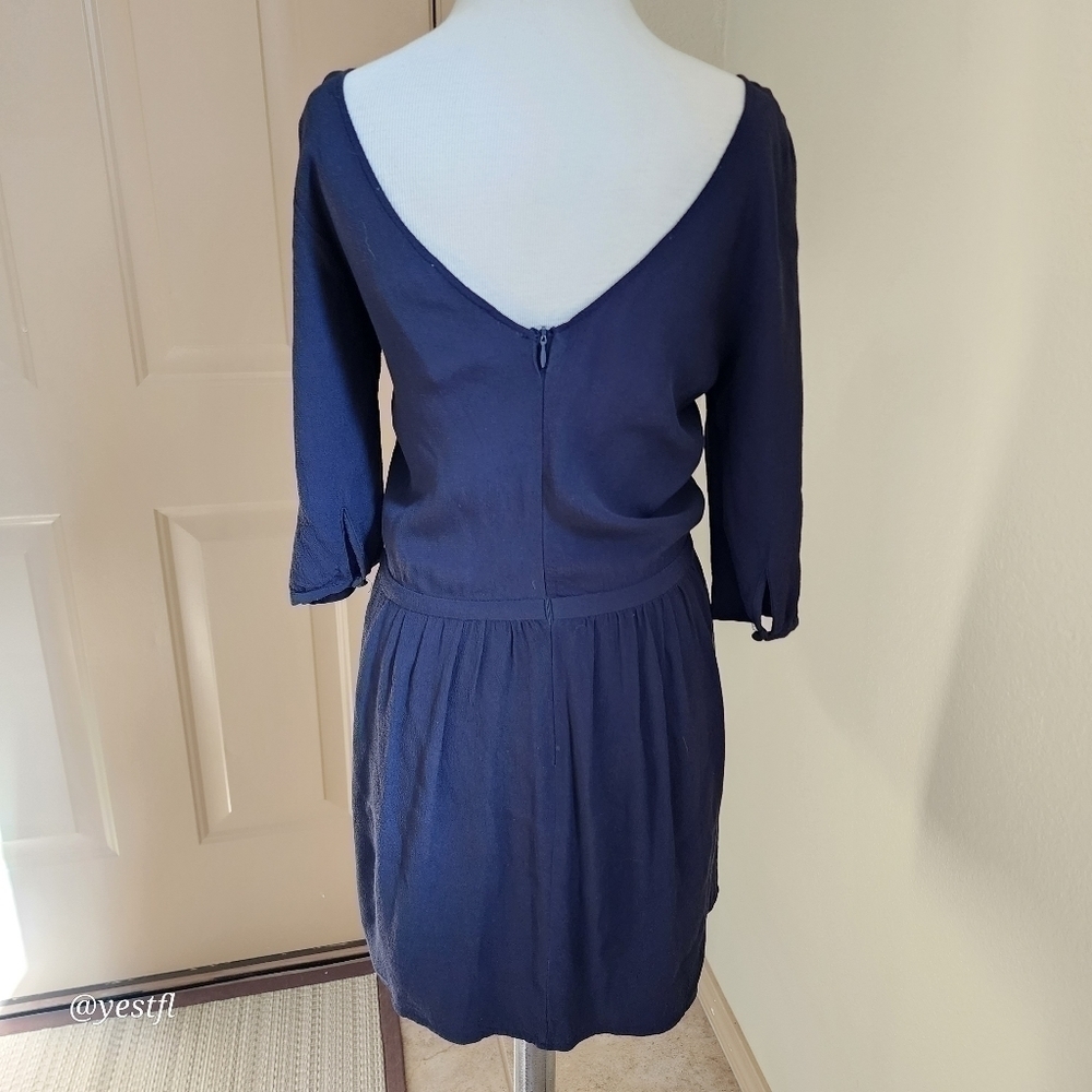 Ba&sh Lilas viscose mini pleated dress LBD 1 - Picture 3 of 8